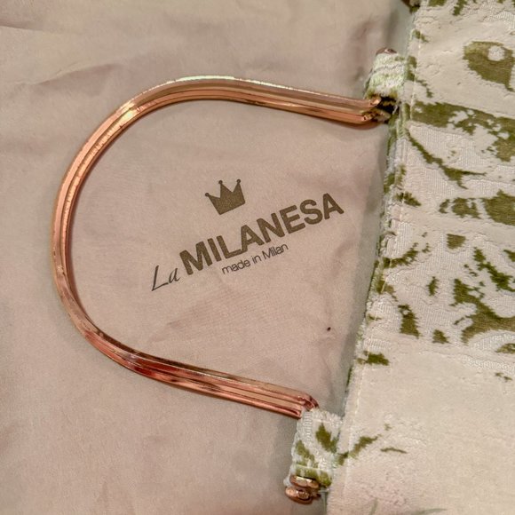 La Milanesa Brenda jacquard tote In Green - Picture 8 of 16